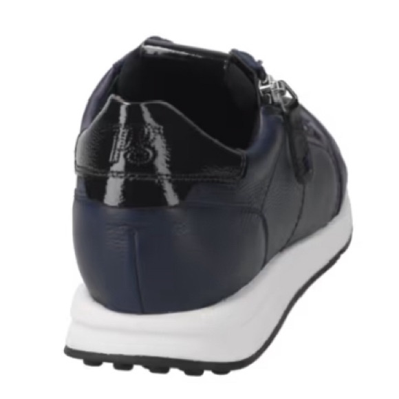 Navy Blue Leather sneakers. US 8.5
In Box, Never Used - Picture 2 of 14